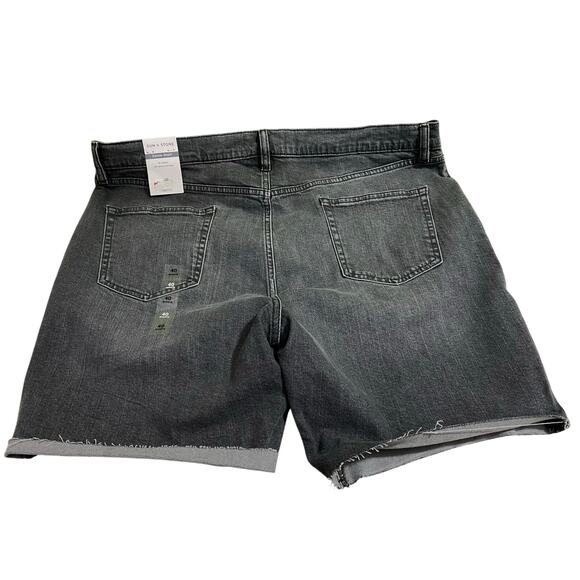 Sun + Stone Regular-Fit Gray Denim Shorts Men's 40 Button Zip - Picture 3 of 4